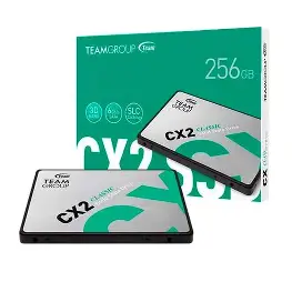Unidad de estado solido teamgroup cx2, 256gb, sata 6.0 gb/s, 2.5", ecc, dc +5v