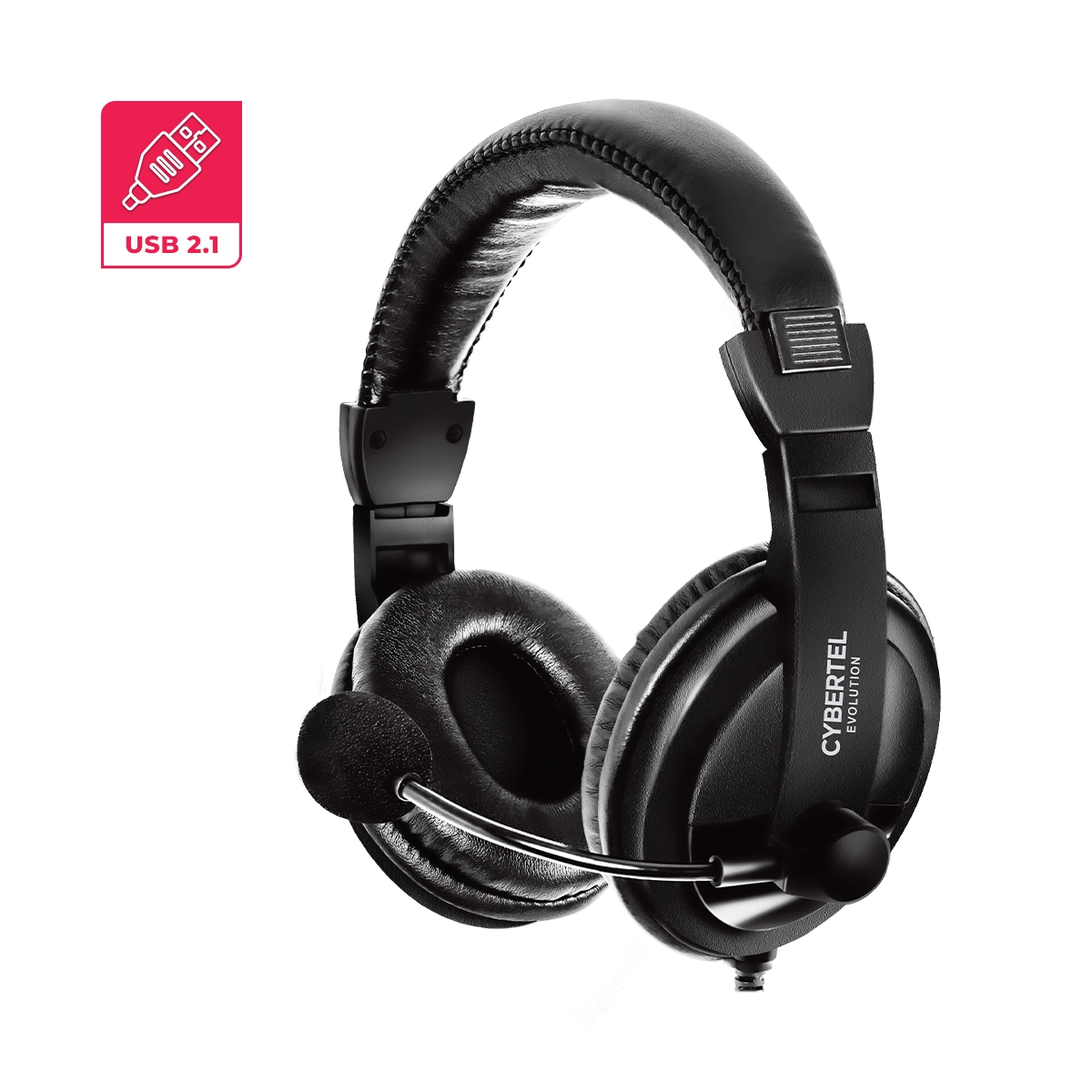 Evolution cyb h300 usb auricular+microfono cable nylon cybertel